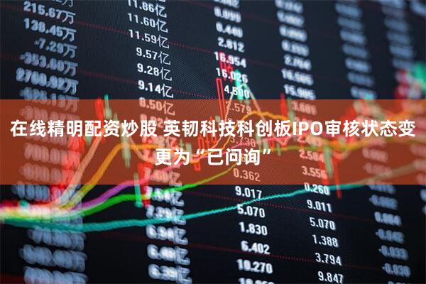 在线精明配资炒股 英韧科技科创板IPO审核状态变更为“已问询”